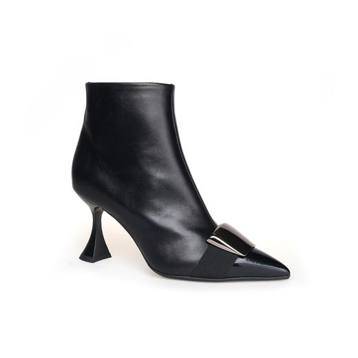 豪麟名鞋LORIBLU女鞋短靴牛皮革LR71N黑色 商品图0