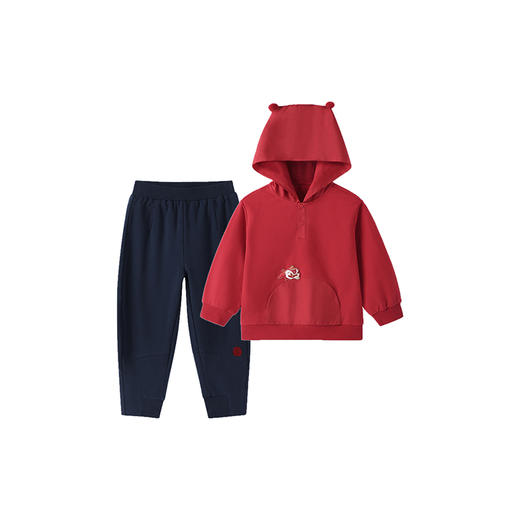 【商场同款】英氏儿童套装男童秋连帽卫衣百搭喜庆新年套装拜年服 商品图4