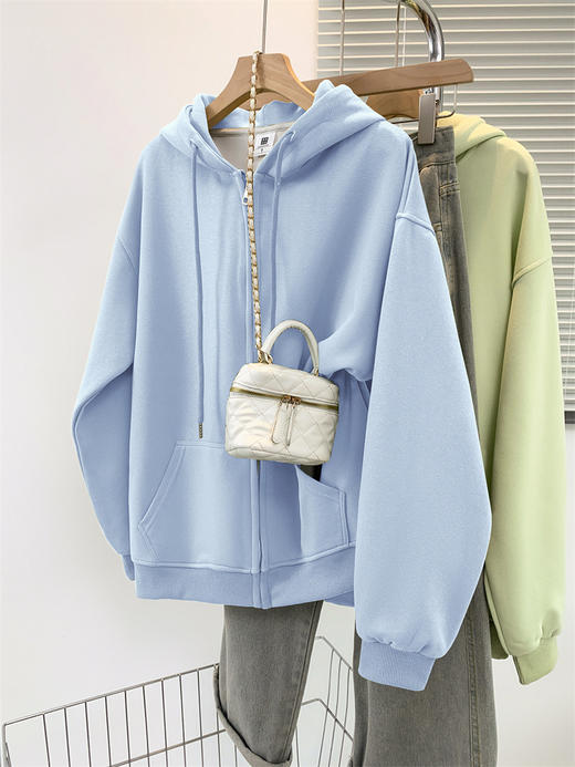 【多色连帽女士卫衣】秋冬新款 加绒休闲美式复古小众外套ins潮流  商品图10