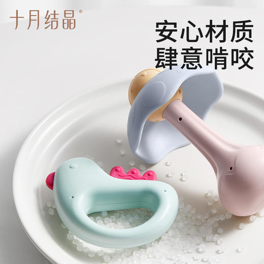 婴儿0到6个月新生宝宝益智早教牙胶礼盒可水煮手摇铃 商品图2