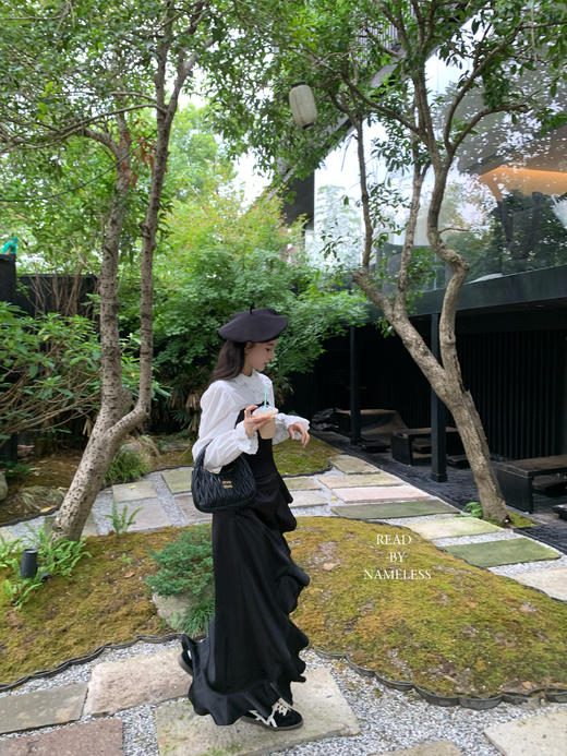 Read Nameless /罗马绣花领衬衫+黑色针织抹胸 商品图13