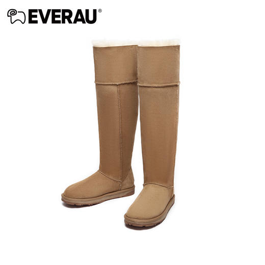 EVERAU过膝可翻折两穿设计雪地靴中保暖国王级别加高长筒雪地靴EA3140 商品图2