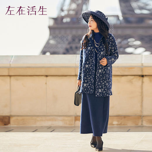 【沉香毛呢套装】生活在左绵羊毛双面呢半身裙两穿多色修身秋冬新品裙子女1933310 商品图5