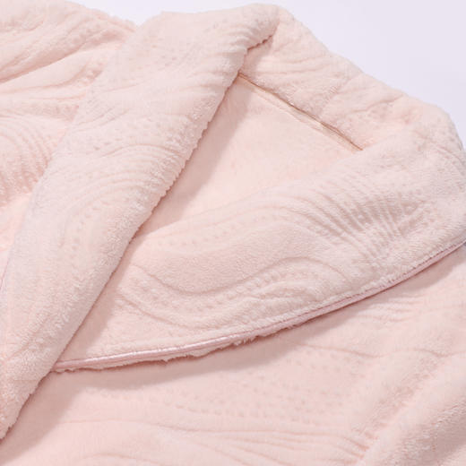 都市丽人睡衣生活家居单件袍家居服法兰绒烂花厚女士法兰绒单件袍LHT7B4 商品图4