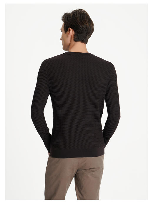 callisto咖啡色绵羊毛长袖毛衣 商品图3