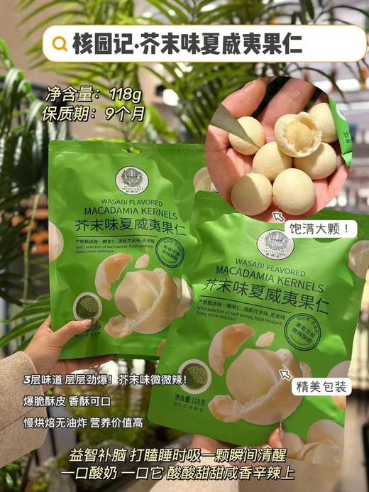 核园记·芥末味夏威夷果仁一袋 商品图0