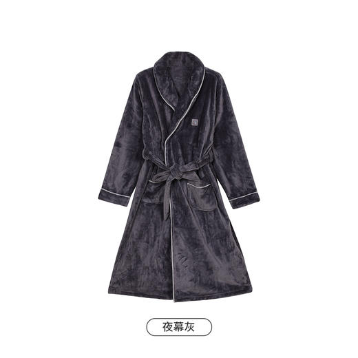 都市丽人都市锋尚睡衣生活家居单件袍法兰绒厚男士法兰绒套装FHT7A1 商品图10