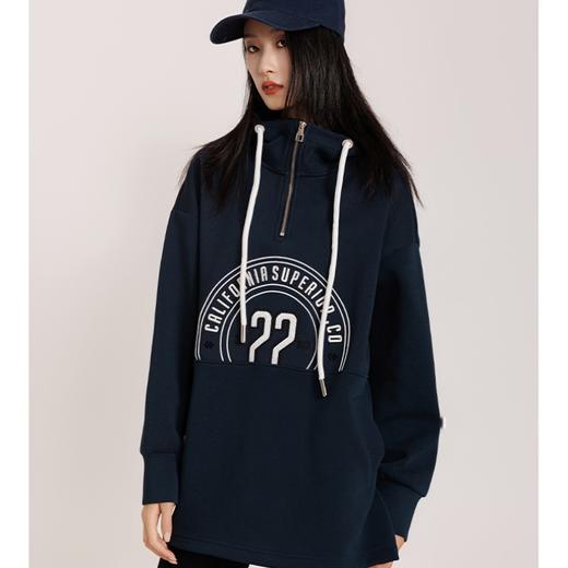 女款珠地美式重工立体绣廓形连帽卫衣 882021 商品图5