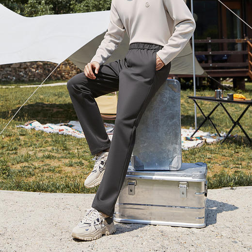 【气凝胶】柒牌男装休闲裤男2024秋冬新款时尚百搭松紧腰直筒长裤	127H71190 商品图1