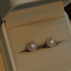 甄珠贝 淡水珍珠经典耳钉，人手一对的经典尺寸 7-8mm，珠光很亮很细腻，无暇级别（可能个别细微），正圆，纯银针镶嵌 商品缩略图9