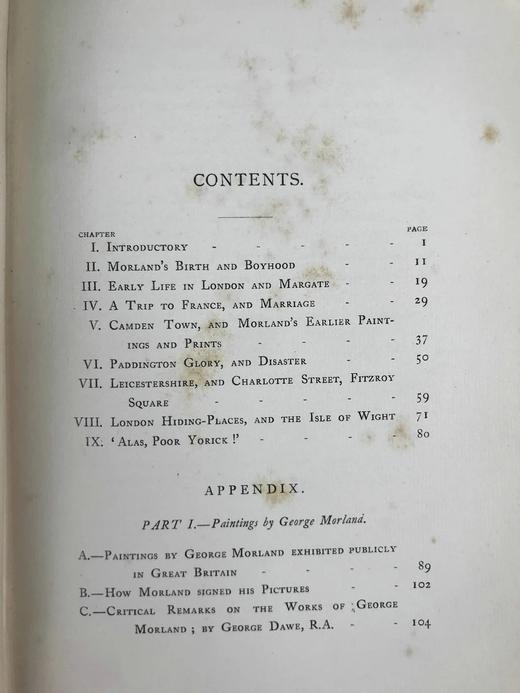 含藏书票！1895年 伦敦画家乔治·莫兰传 6幅插图 漆布精装18开 商品图4