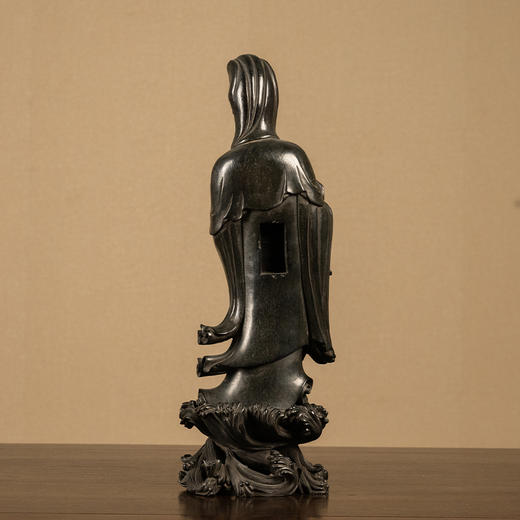 清 紫檀木雕提篮观音 商品图3