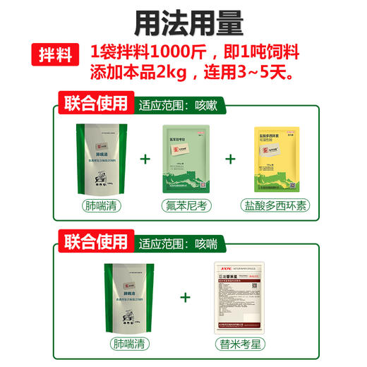 【肺喘清】巨龙动保肺喘清麻黄鱼腥草散1000g纯中药制剂 商品图4