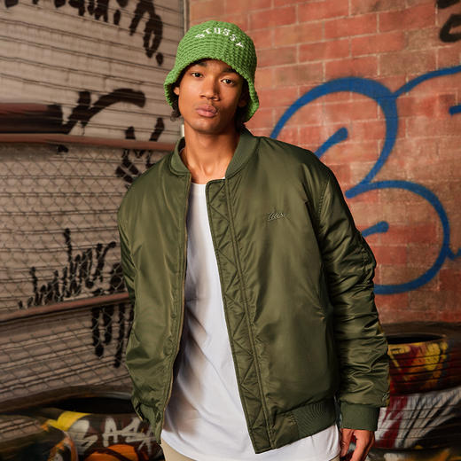 有志者UZIS 夹棉运动外套男篮球训练秋季复古休闲飞行员夹克[护盾 商品图2