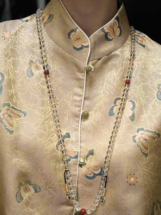 盛唐牡丹 |葵扇黄蝴蝶纹真丝外套 商品图2