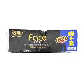 洁柔牌卫生纸(Face黑有芯) 【101mm*138mm/节(4层)12卷/提,135g/卷】 中顺洁柔