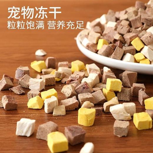 毛大胖宠物四拼混合冻干鸡鸭肉冻干/蛋黄/猫草冻干粒营养发腮猫狗零食50g/罐 商品图4