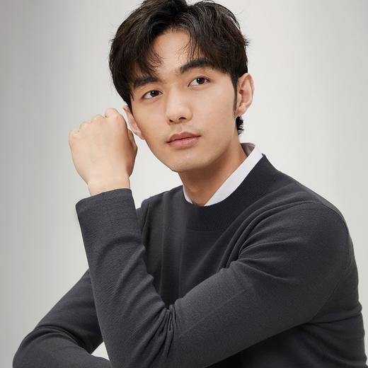 柒牌半高领毛衣男2024秋冬新款保暖舒适时尚休闲中青年打底羊毛衫	127Y70540 商品图1