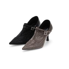 westory2024秋季新款御姐尖头复古时尚高跟鞋气质单鞋W24CM75251