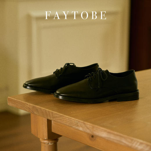 FAYTOBE 复古系带德比鞋 商品图5