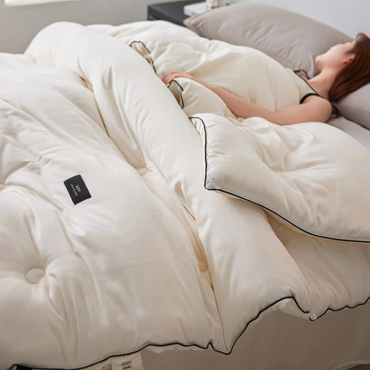 【热卖推荐】自然醒五星黑标大豆纤维春秋被高奢加厚保暖亲肤冬被四季款子母被芯TD 商品图8