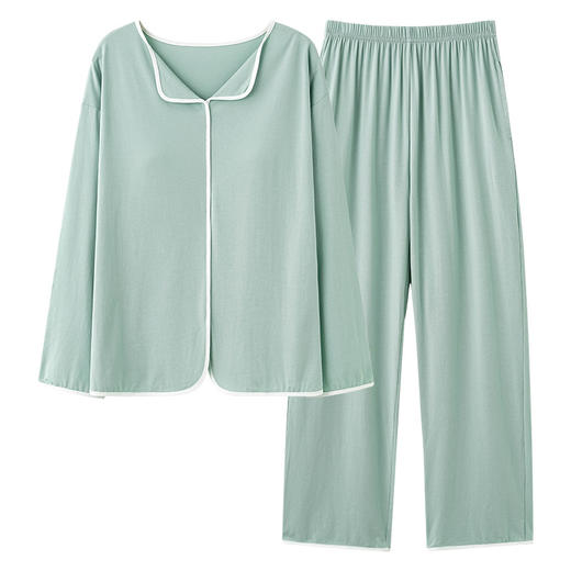 「数套可选！舒适家居」睡衣女夏秋冬莫代尔带胸垫长袖 可外穿大码空调房运动家居内衣服套装 商品图4