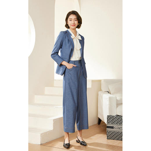 乔万尼早秋西装外套女牛仔蓝气质高级EM3B349 商品图1