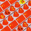 【9.9元抢！红旗漫卷祖国万岁】中国国旗贴纸脸贴心形脸贴，单个裁切一揭即用好撕取，五星红旗贴纸画运动会国庆节球迷小脸贴QQ直播引流品 商品缩略图2