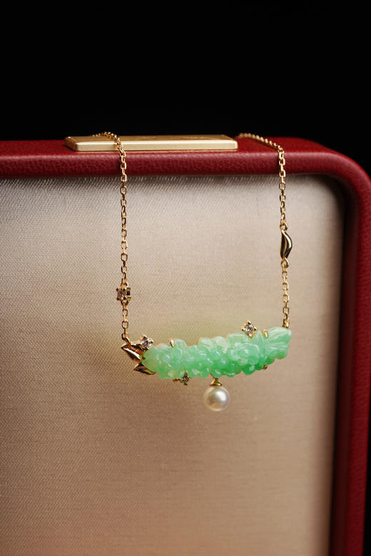 【喆】翡翠花柱项链 商品图0