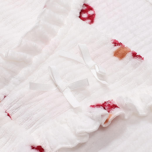 都市丽人睡衣超值精选长袖家居服法兰绒抽条厚女士法兰绒套装LHT2K1 商品图5