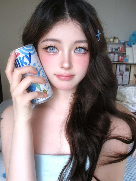 woolilens 日抛美瞳 忧郁蓝莓 直径14.4mm着色14.0mm  (十片装) 商品图3