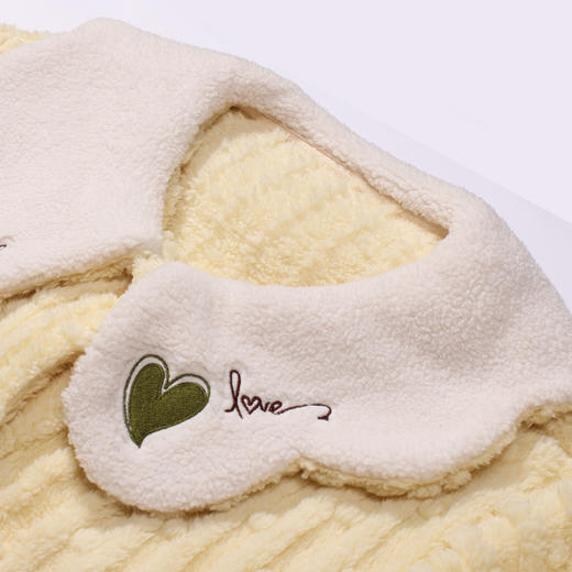 都市丽人睡衣生活家居单件袍家居服长毛绒提花厚女士法兰绒单件袍LHT7B1 商品图4