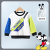 【商场同款】迪士尼童装男童春秋款套头上衣潮童撞色休闲卫衣加绒保暖时尚卫衣223DS0754 商品缩略图0
