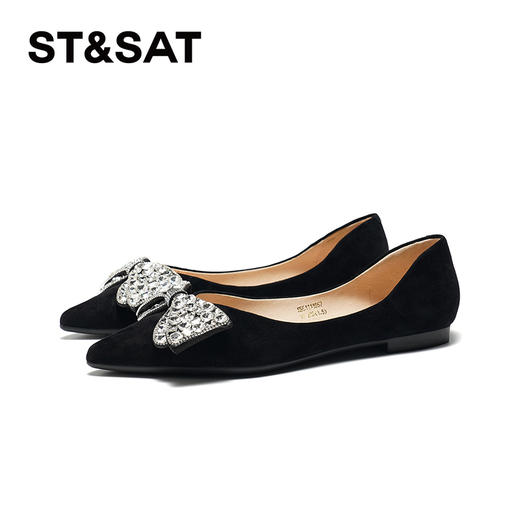 星期六法式优雅蝴蝶结平底单鞋SSC3111057 商品图4