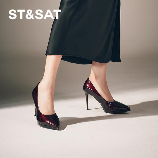 星期六经典简约百搭尖头细高跟SSC3111195 商品图4