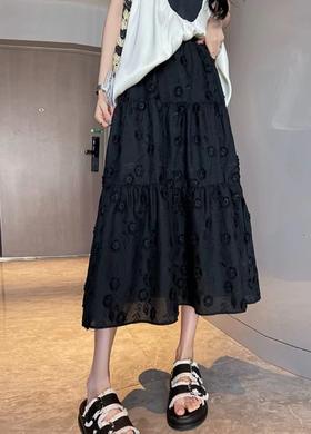 漆黑色半裙HJ2B42