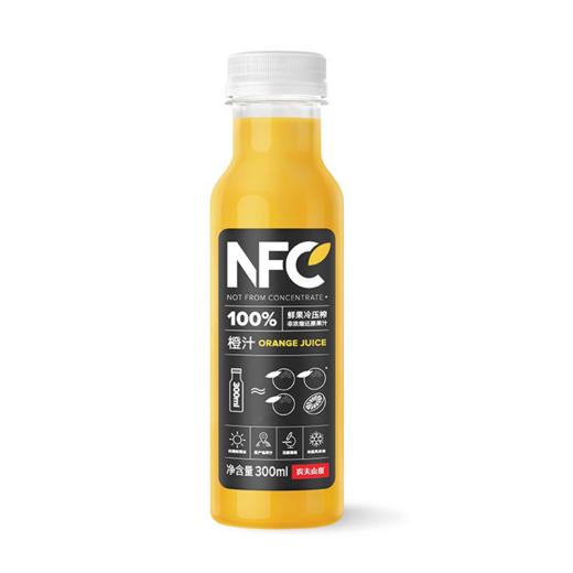 农夫山泉100%NFC橙汁300ml*24瓶鲜果冷压榨 商品图2