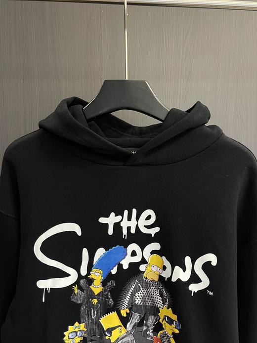 巴黎世家 x the Simpsons 辛普森一家人 黑色卫衣帽衫 商品图5