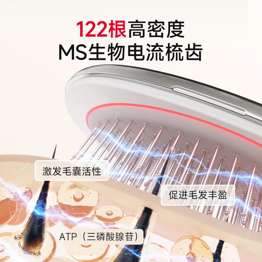 【新品】鱼跃健发梳红光微电流气囊电动负离子按摩梳防脱高颅顶气垫梳 商品图2