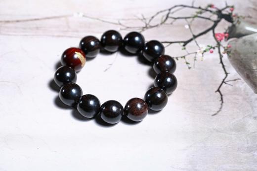 ZGT0037°有鹏程万里/文昌塔题材紫光檀手串 商品图6