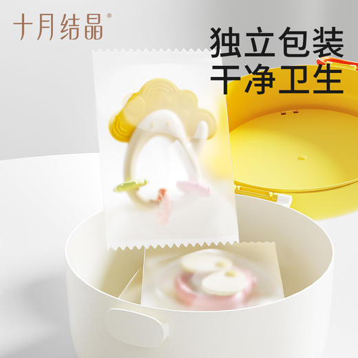 婴儿0到6个月新生宝宝益智早教牙胶礼盒可水煮手摇铃 商品图3