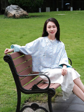 盛唐牡丹 |真丝异色罗偏襟外套