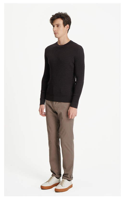 callisto咖啡色绵羊毛长袖毛衣 商品图4