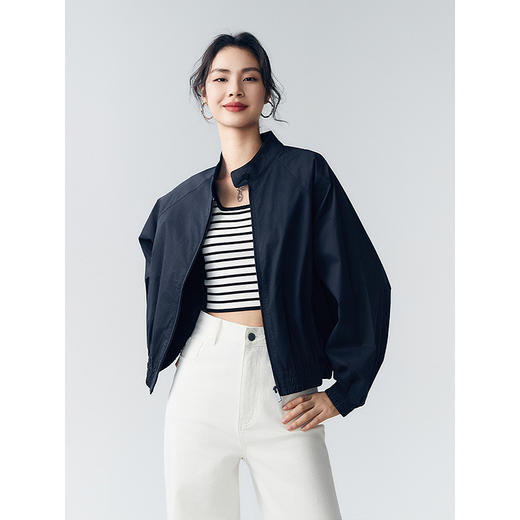 棉仓352607004-50s匹马棉立领夹克 商品图0