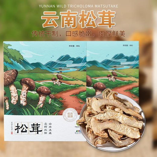 【云南省怒江州泸水市】怒水山珍松茸80g/盒 商品图0