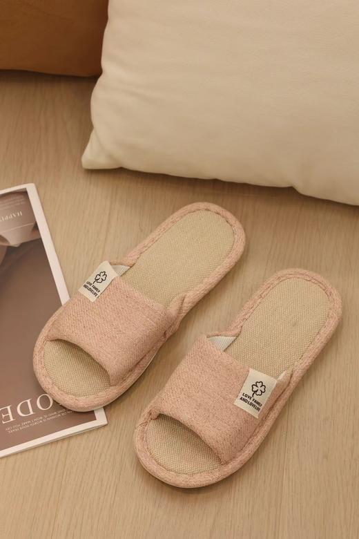 AMMJOOAUM 居家情侣拖鞋四季家居拖鞋室内棉亚麻布家用防滑静音地板凉拖 商品图9