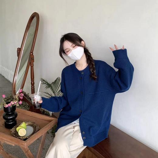 【设计感日系毛衣】慵懒风外套 秋冬韩版ins风休闲宽松针织开衫潮  商品图3