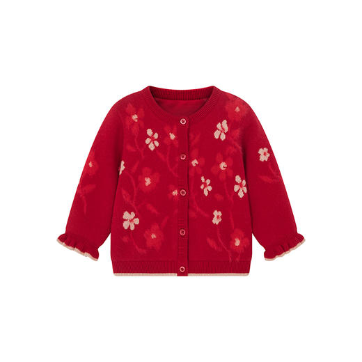 【商场同款】英氏儿童毛衣外套女童秋冬保暖开衫外套喜庆拜年服 商品图4