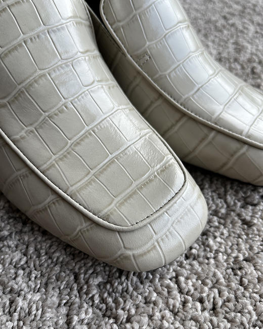 现货 THS 8.31-限时 TOT家 女士 鳄鱼纹 粗跟石头纹乐福鞋 2色 BZ1199 商品图7