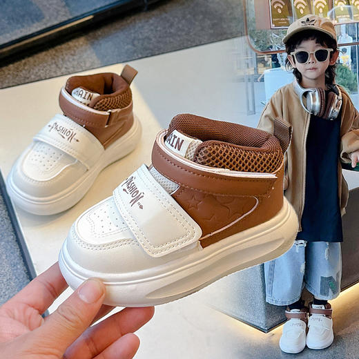 【板鞋设计，时尚百搭】儿童运动鞋 春秋新款男童鞋子 防滑男孩休闲跑步鞋 软底宝宝板鞋-QQ 商品图2